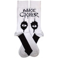 Weiß-Schwarz - Back - Alice Cooper - Socken für Herren-Damen Unisex