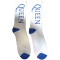 Weiß-Blau - Front - Queen - Socken für Herren-Damen Unisex