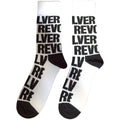 Weiß-Schwarz - Back - The Beatles - "Revolver" Socken für Herren-Damen Unisex