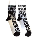 Weiß-Schwarz - Front - The Beatles - "Revolver" Socken für Herren-Damen Unisex