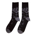 Schwarz-Grau - Back - Ghost - Knöchelsocken für Herren-Damen Unisex