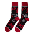 Schwarz-Rot - Back - Slayer - Socken für Herren-Damen Unisex