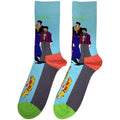 Hellblau - Back - The Beatles - "Sub & Band" Socken für Herren-Damen Unisex