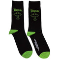 Schwarz-Grün - Front - Tupac Shakur - Socken für Herren-Damen Unisex