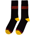 Schwarz-Rot-Gelb - Back - Kiss - Socken Logo für Herren-Damen Unisex