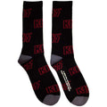 Schwarz-Rot-Grau - Front - Kiss - Socken Rundum bedruckt für Herren-Damen Unisex