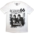 Weiß - Front - The Beatles - "1966" T-Shirt für Herren-Damen Unisex