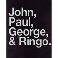 Schwarz - Side - The Beatles - "John Paul George & Ringo" T-Shirt für Herren-Damen Unisex