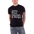 Schwarz - Front - The Beatles - "John Paul George & Ringo" T-Shirt für Herren-Damen Unisex