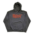 Grau - Front - Slipknot - Hoodie zum Überziehen Logo für Herren-Damen Unisex