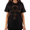 Schwarz-Gold - Back - Prince - "Symbol" T-Shirt für Herren-Damen Unisex