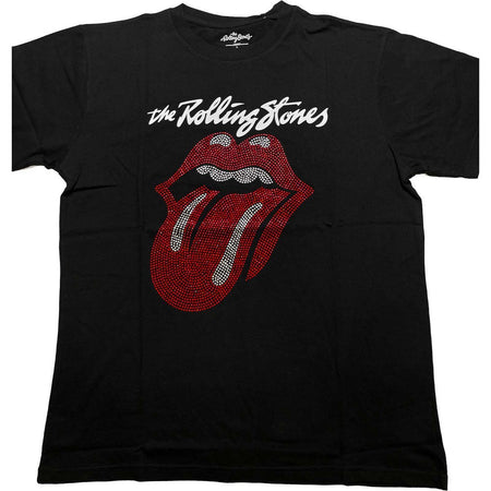 T shirt rolling stones zunge outlet strass