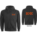 Anthrazit - Front - AC-DC - Hoodie mit durchgehendem Reißverschluss Logo für Damen