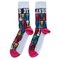 Schwarz-Weiß-Pink - Front - Bob Dylan - Knöchelsocken für Herren-Damen Unisex