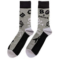 Schwarz-Grau-Weiß - Back - CBGB - Socken für Herren-Damen Unisex