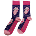 Violett-Pink - Back - The Rolling Stones - "UK Tongue" Socken für Herren-Damen Unisex