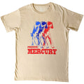 Sand - Front - Freddie Mercury - T-Shirt für Herren-Damen Unisex