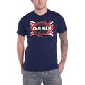 Marineblau - Side - Oasis - "Union Jack" T-Shirt für Herren-Damen Unisex