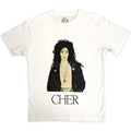 Weiß - Front - Cher - "Leather Jacket" T-Shirt für Herren-Damen Unisex