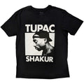 Schwarz - Front - Tupac Shakur - "Eyes Closed" T-Shirt für Herren-Damen Unisex
