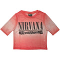 Rot-Weiß - Front - Nirvana - "Nevermind" Kurzes Top Logo für Damen