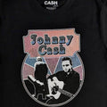 Schwarz - Lifestyle - Johnny Cash - "Walking Guitar & Front On" T-Shirt für Herren-Damen Unisex