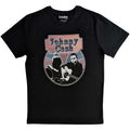 Schwarz - Front - Johnny Cash - "Walking Guitar & Front On" T-Shirt für Herren-Damen Unisex