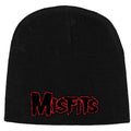 Schwarz - Front - Misfits - "Red Logo" Mütze für Herren-Damen Unisex