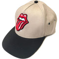 Sand-Schwarz - Front - The Rolling Stones - "Classic Tongue" Snapback Mütze für Herren-Damen Unisex