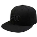 Schwarz - Front - AC-DC - "Canon" Snapback Mütze für Herren-Damen Unisex