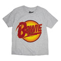 Grau meliert - Front - David Bowie - "Diamond Dogs" T-Shirt Logo für Kinder