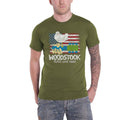 Militärgrün - Front - Woodstock - T-Shirt für Herren-Damen Unisex