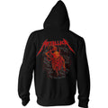 Schwarz-Rot - Back - Metallica - Kapuzenpullover für Herren-Damen Unisex