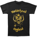 Schwarz - Front - Motorhead - "England Classic Gold" T-Shirt für Herren-Damen Unisex