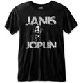 Schwarz - Front - Janis Joplin - "Shea '70" T-Shirt für Herren-Damen Unisex