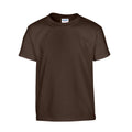 Dunkle Schokolade - Front - Gildan - T-Shirt für Kinder