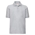 Grau meliert - Front - Fruit of the Loom - "65-35" Poloshirt für Kinder