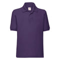 Violett - Front - Fruit of the Loom - "65-35" Poloshirt für Kinder