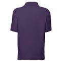 Violett - Back - Fruit of the Loom - "65-35" Poloshirt für Kinder