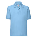 Himmelblau - Front - Fruit of the Loom - "65-35" Poloshirt für Kinder