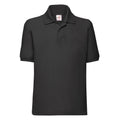 Schwarz - Front - Fruit of the Loom - "65-35" Poloshirt für Kinder