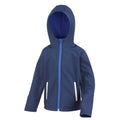 Marineblau-Königsblau - Front - Result Core - "TX Performance" Softshelljacke mit Kapuze für Kinder