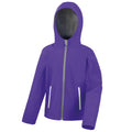 Violett-Grau - Front - Result Core - "TX Performance" Softshelljacke mit Kapuze für Kinder