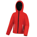 Rot-Schwarz - Front - Result Core - "TX Performance" Softshelljacke mit Kapuze für Kinder