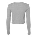 Athletic Grau - Back - Bella + Canvas - Kurzes Top für Damen Langärmlig