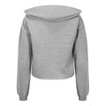 Grau meliert - Back - Awdis - "Girlie" Kapuzenpullover kurz geschnitten für Damen