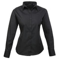 Schwarz - Front - Premier - Bluse für Damen Langärmlig