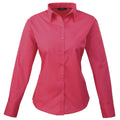 Hot Pink - Front - Premier - Bluse für Damen Langärmlig