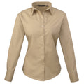 Khaki - Front - Premier - Bluse für Damen Langärmlig