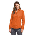 Orange - Side - Premier - Bluse für Damen Langärmlig